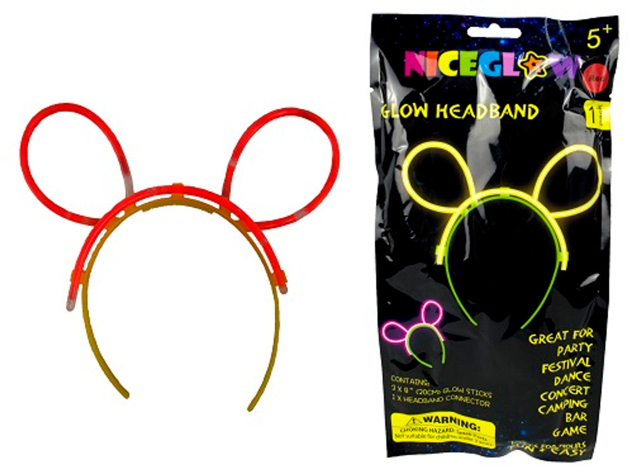 Glow in the dark hoofdband headband