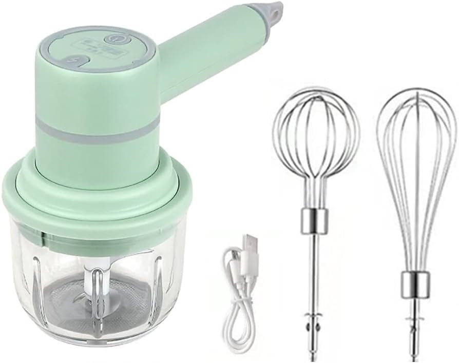 elektrische groentesnijder - luxe elektrische foodchopper Klopper Mixer - mintgroen - chopper -