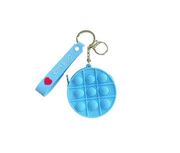 Pop it Tasje sleutelhanger - blauw