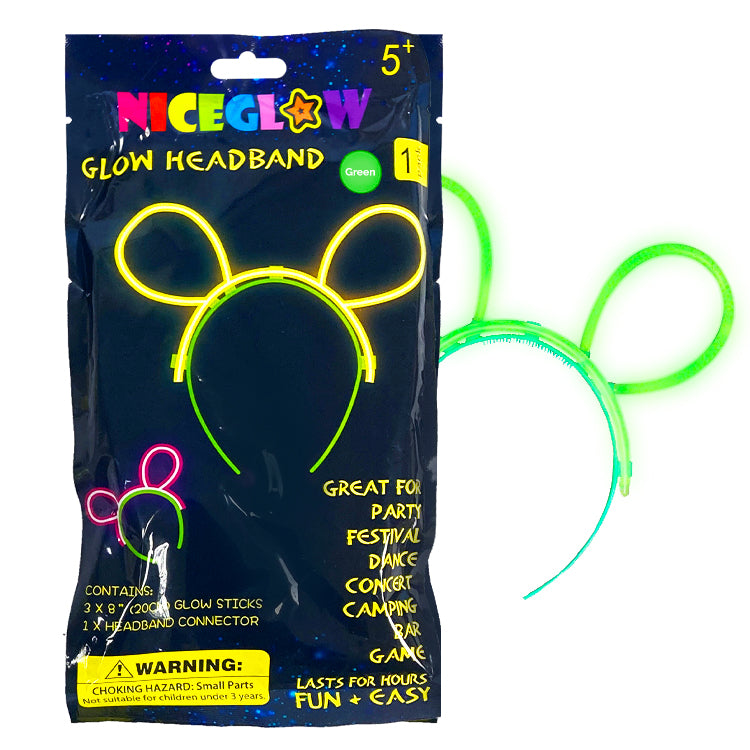 Glow in the dark hoofdband headband