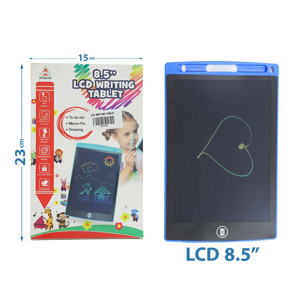 LCD Schrijftablet, 8.5 Inch Kleurrijk Tekentablet Grafisch , Wisbaar Herbruikbaar Elektronisch Tekentablet,