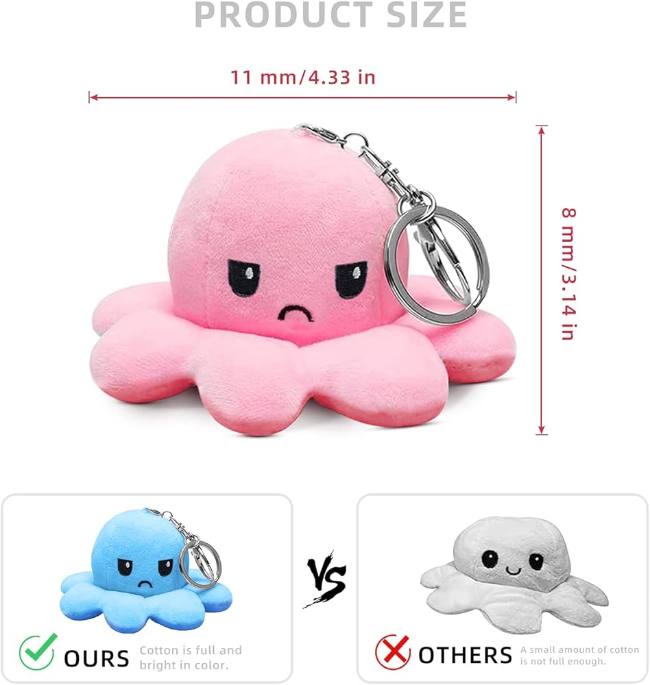 Mood Octopus Sleutelhangers Plush Keychains