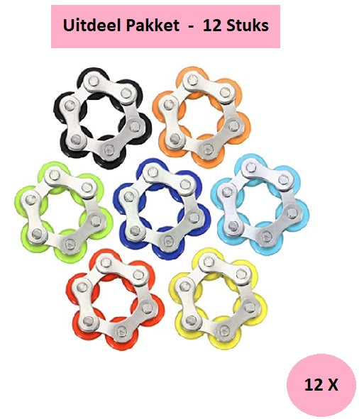 Uitdeelpakket Fidget Fietsketting 12 stuks