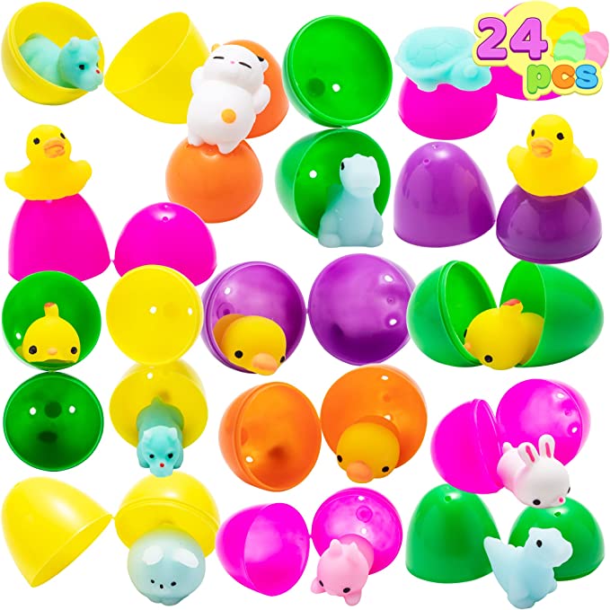 24 Gevulde eieren met mochies squishies