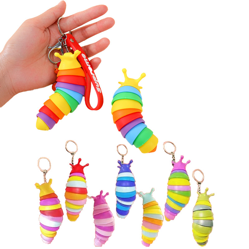 Fidget Slug Slak Mini - 10 cm - Mix Kleuren 2 Stuks