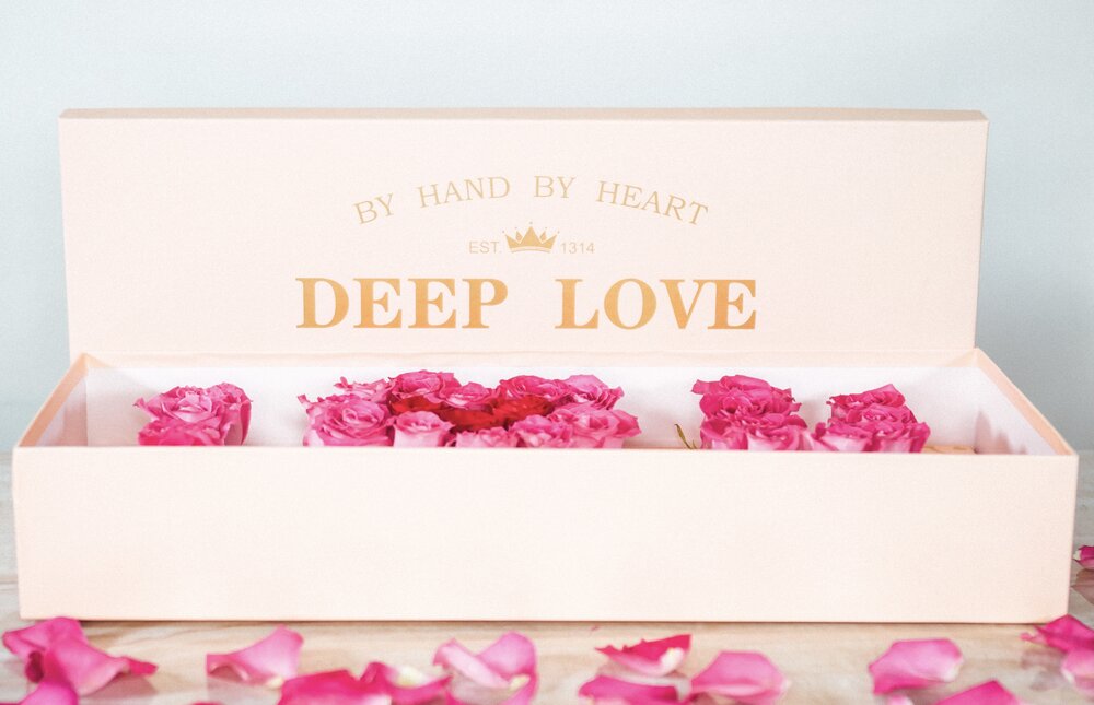 Rozen Flowerbox I love You - White Box Deluxe