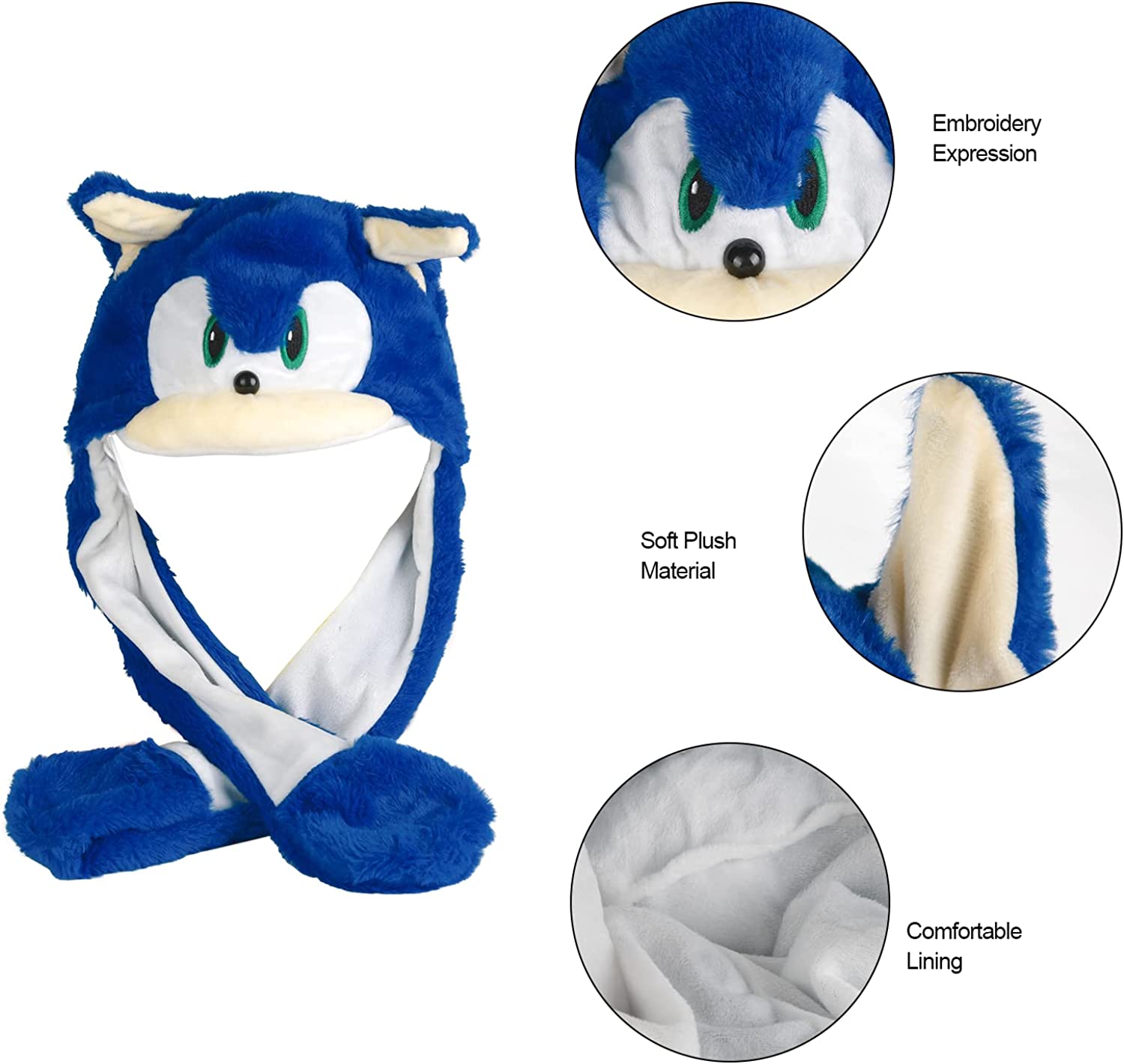 Funny Bunny Hoed Sonic Muts bewegende oren