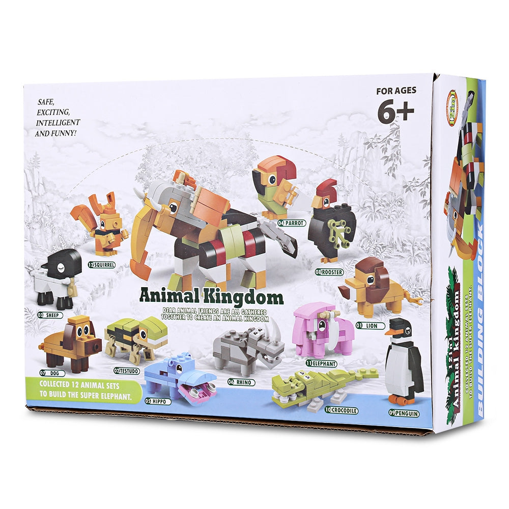 Bricks Animal dieren Kingdom  12in1 Display - totaal 12 ballen mystery gevuld