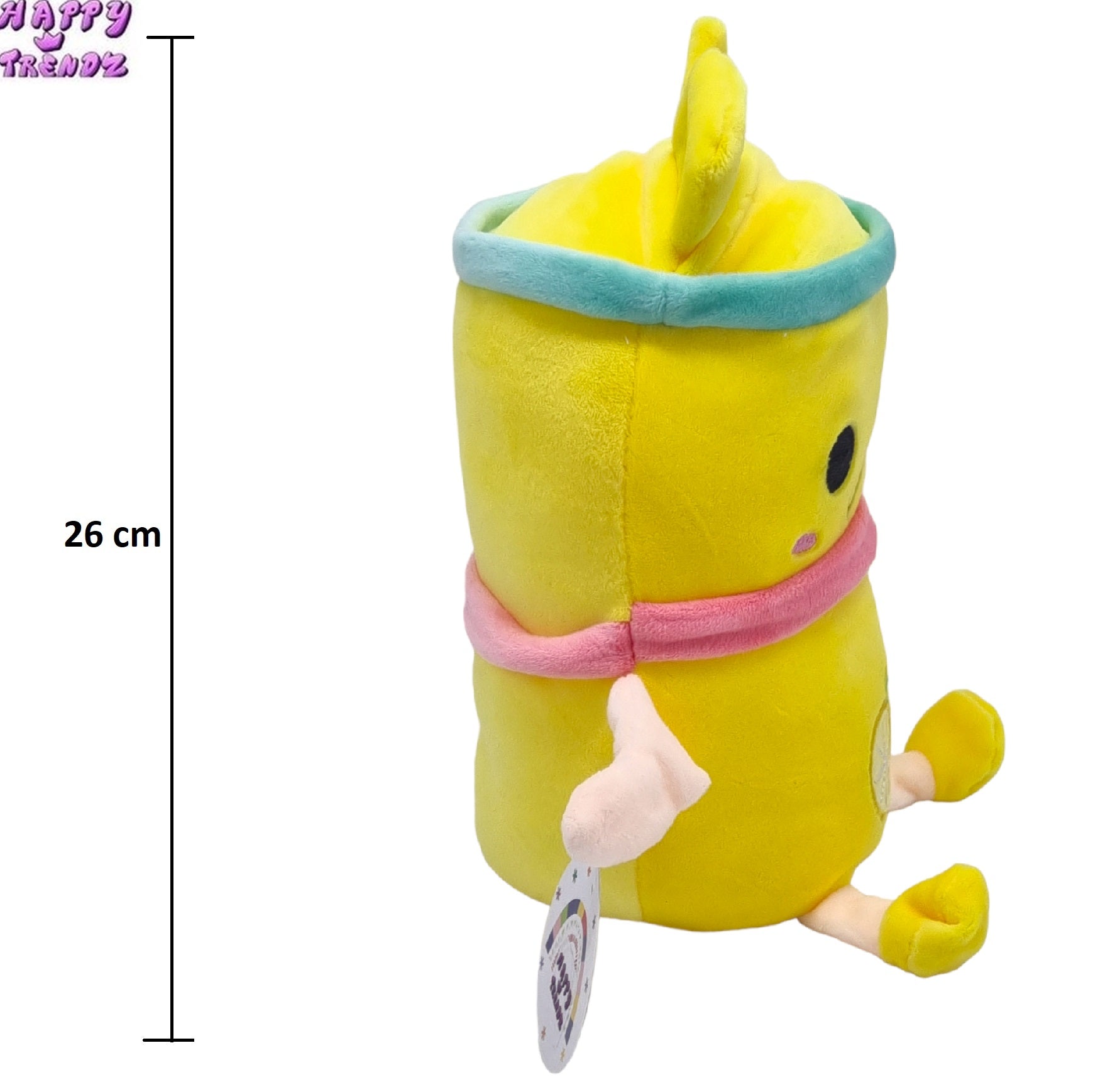 Bubble Tea Plushe Ananas 25 cm Beentjes en armen