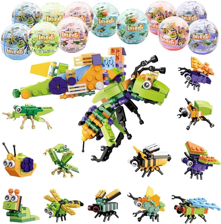 Bricks Insecten  Grote Spin 12in1 Display - totaal 12 ballen mystery gevuld