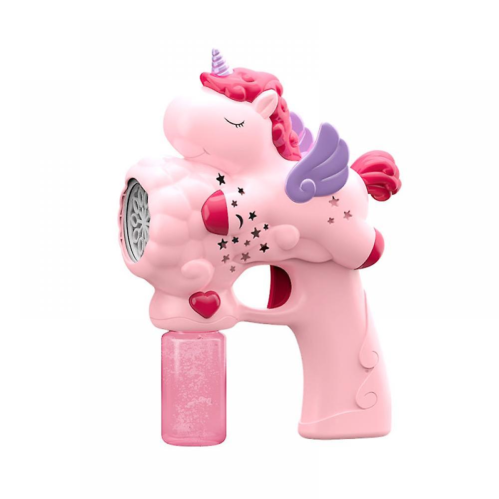 Unicorn Roze Led Bubble Blaster machine
