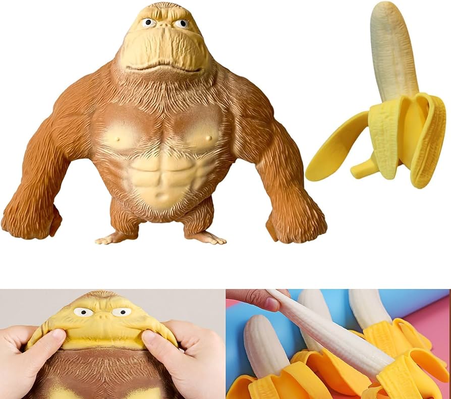 XL Gorilla 600 gram !! Stress Relief Toy, Stretch Latex Monkey Toy