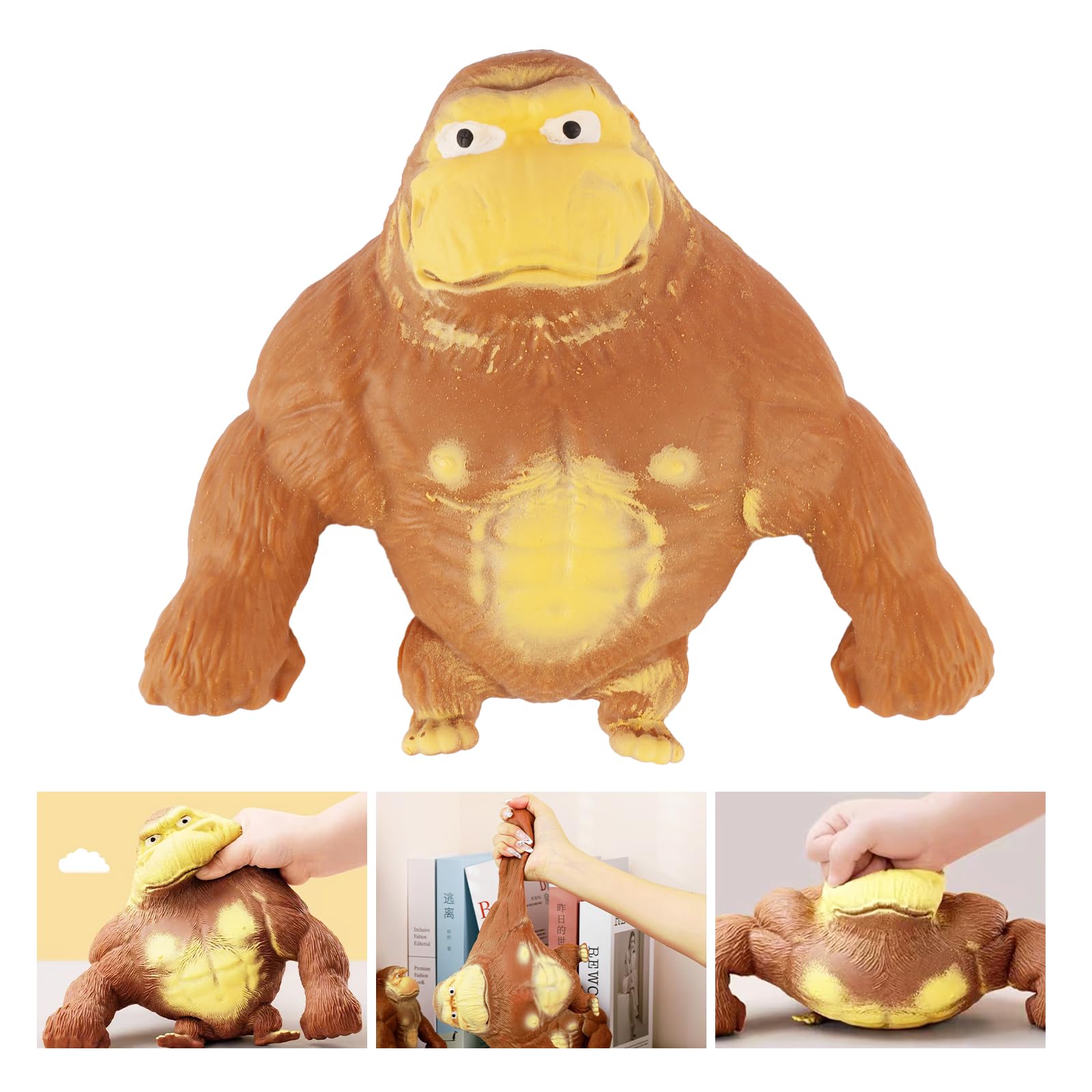 XL Gorilla Stress Relief Toy, Stretch Latex Monkey Toy, Stress & Angst Relief Zintuiglijk Speelgoed