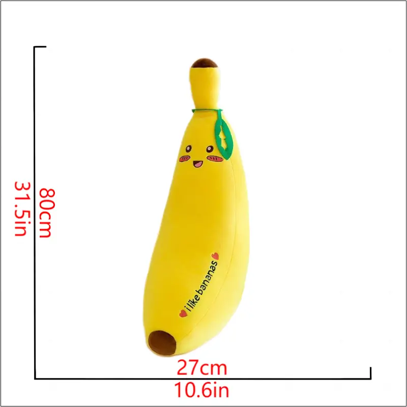 Banaan Knuffel 80 cm GROOT /  I love banana Squish Super Zacht