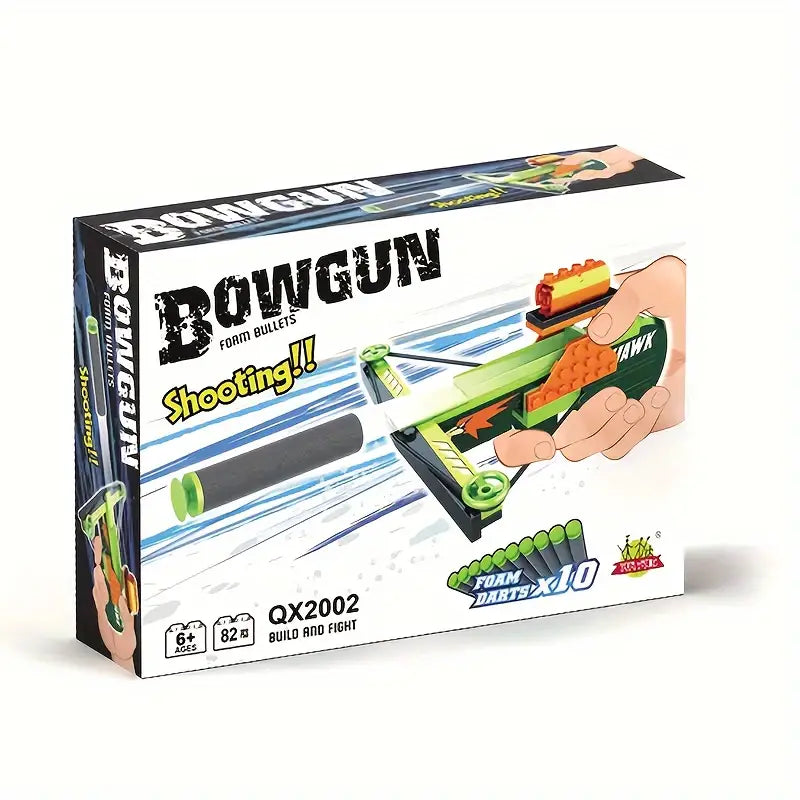 Bowgun Foam Bullets |Maak je Eigen Foam Bowgun - Inclusief 10 Foam Darts en 82 Stuks Bouwstenen