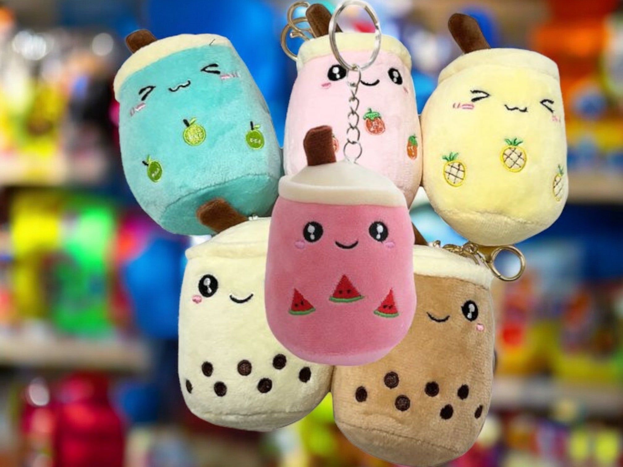 Bubble Tea Knuffel Keychain Sleutel hangers. Kies jouw kleur...