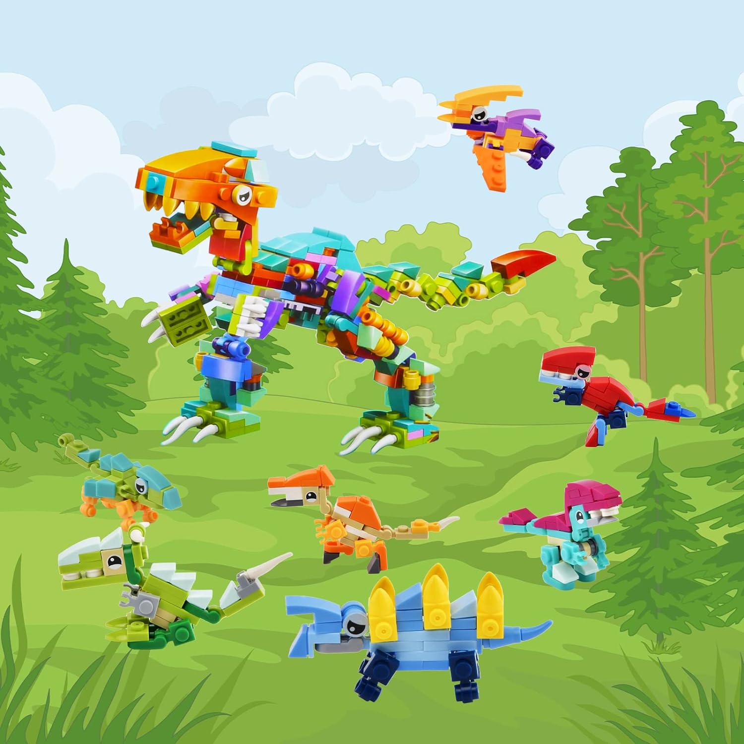 Bricks Dinosaurus serie 2 - 12in1 Display - totaal 12 ballen mystery gevuld