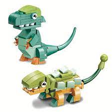 Bricks Bouwstenen Dinosaurus serie 1 Dinosaur 6in1 Display - totaal 6 ballen mystery gevuld 2in1