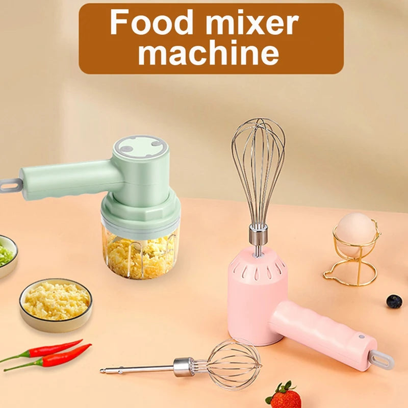 elektrische groentesnijder - luxe elektrische foodchopper Klopper Mixer - mintgroen - chopper -