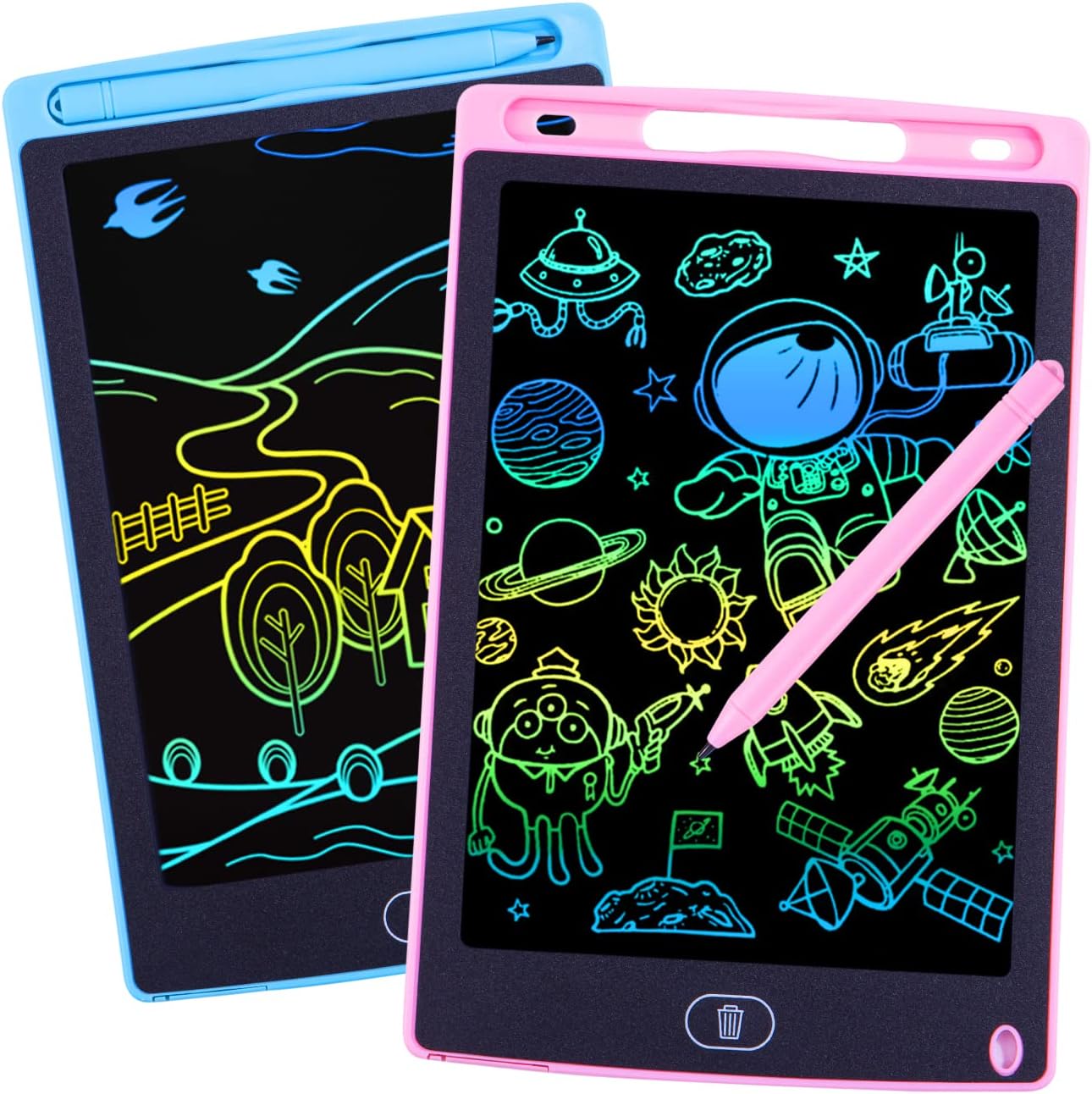 Damcyer 2 stuks lcd-schrijftablet, 33 cm, lcd-tekentablet met gekleurd Damcyer 2 stuks lcd-schrijftablet, 33 cm, lcd-tekentablet met gekleurd