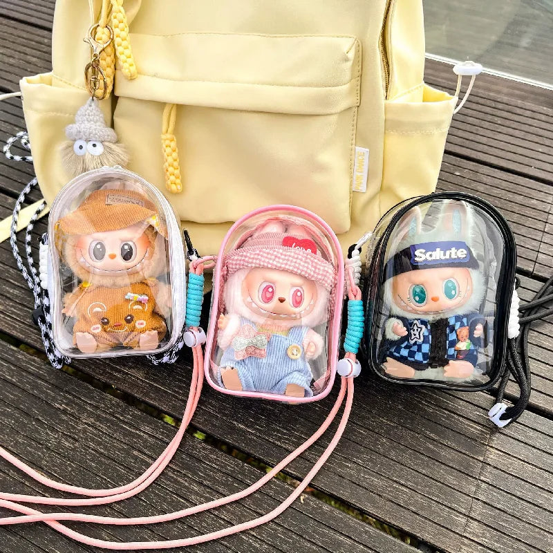 Opbergtasje geschikt voor  Kawaii Knuffels  / Lafufu  – 16 cm | Vrolijke Kleuren