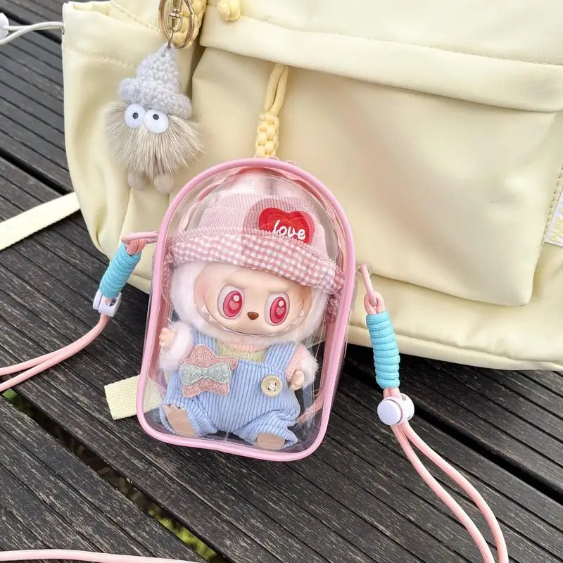 Opbergtasje geschikt voor  Kawaii Knuffels  / Lafufu  – 16 cm | Vrolijke Kleuren