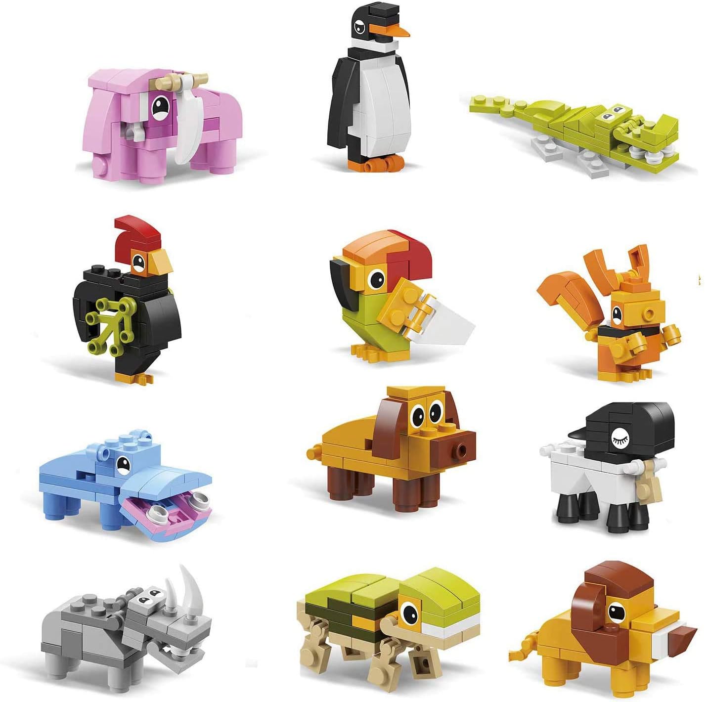 Bricks Animal dieren Kingdom  12in1 Display - totaal 12 ballen mystery gevuld