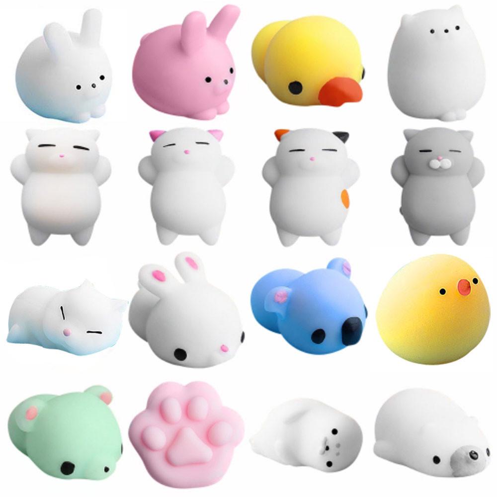 Mochi mochies squishie 12 stuks glitter en normaal