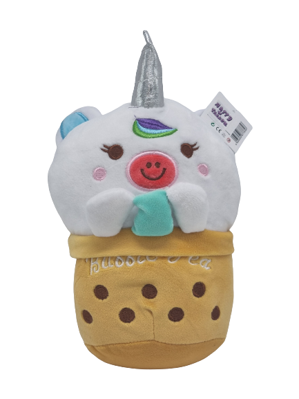 Bubble Tea pluche 22 cm unicorn Beige Bruin