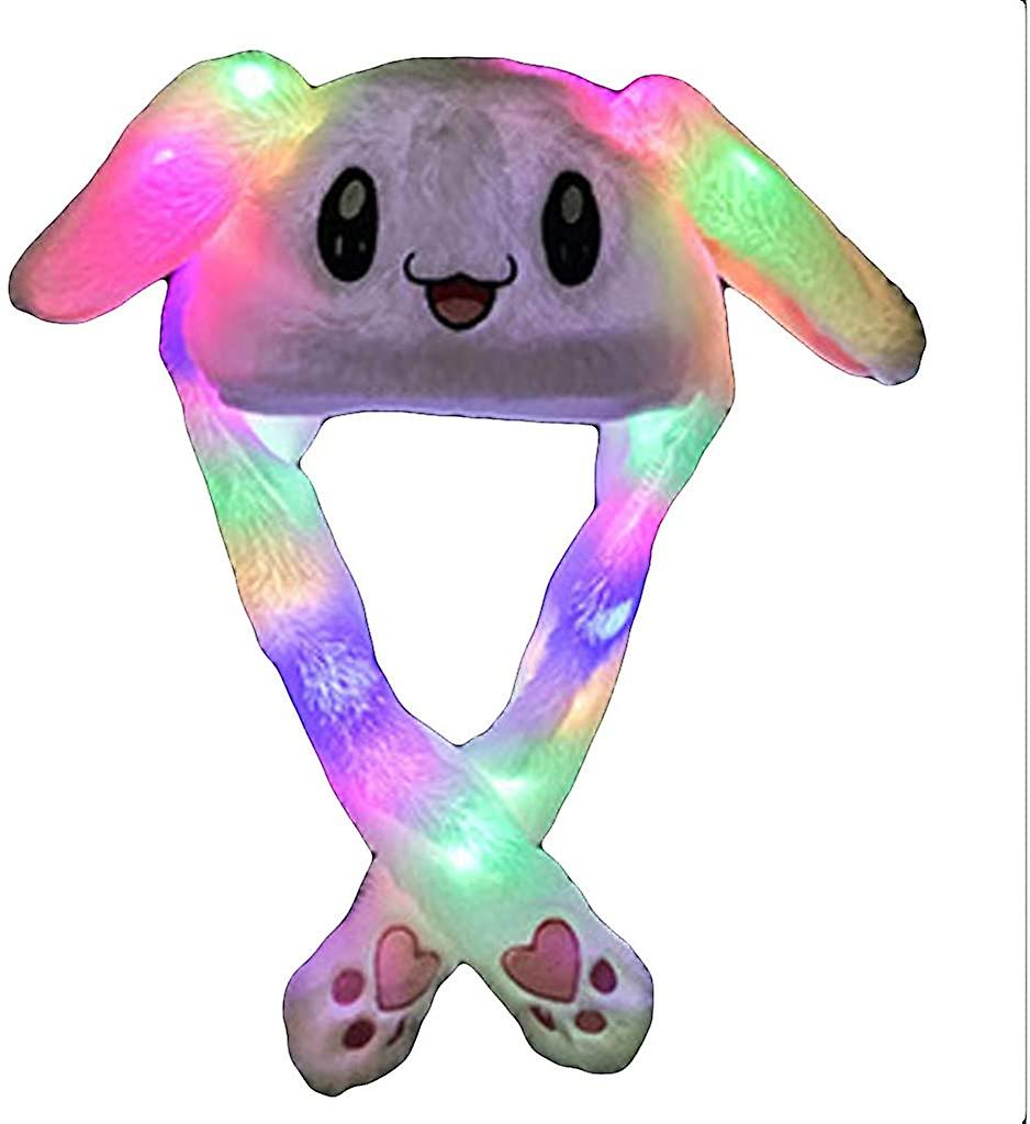 Funny Bunny Hat Muts met led - Kleur Wit