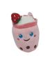 Sleutelhanger 12cm Bubble Tea pluche Roze