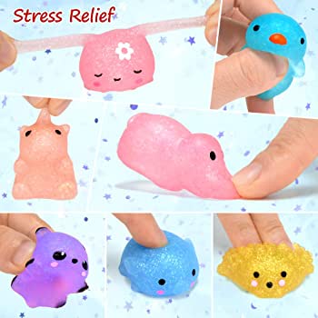 Mochi mochies squishie 12 stuks glitter en normaal