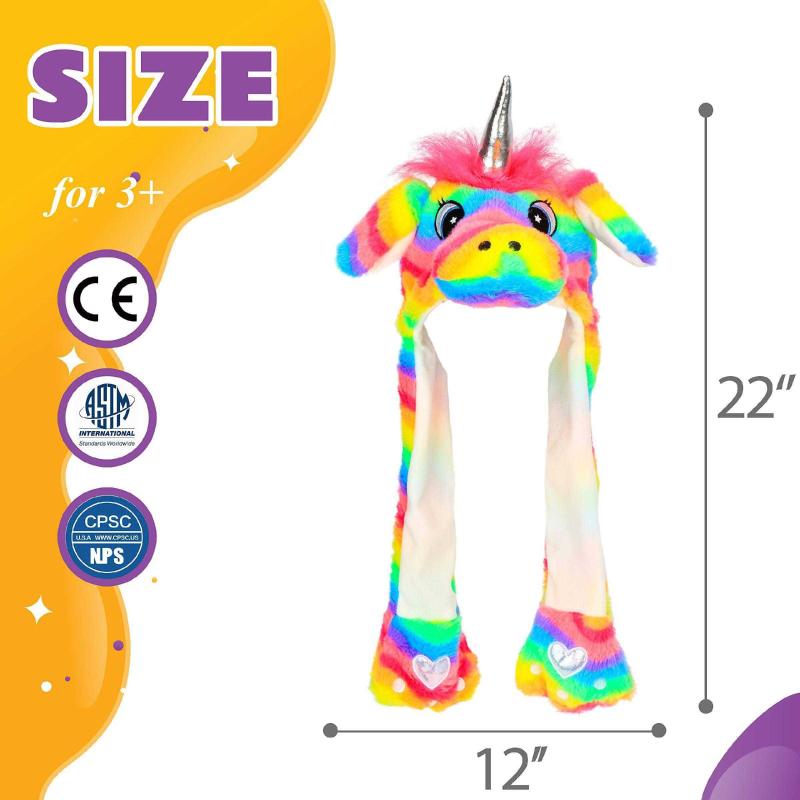 Funny Bunny hoed Muts Rainbow model met verlichting