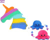 Mood Octopus Roze Blauw - Pop it XXL Unicorn Rainbow