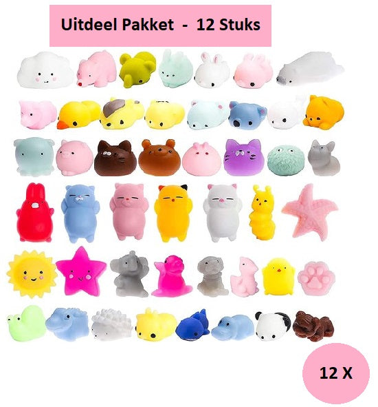 Uitdeelpakket Moochies Squishy 12 stuks