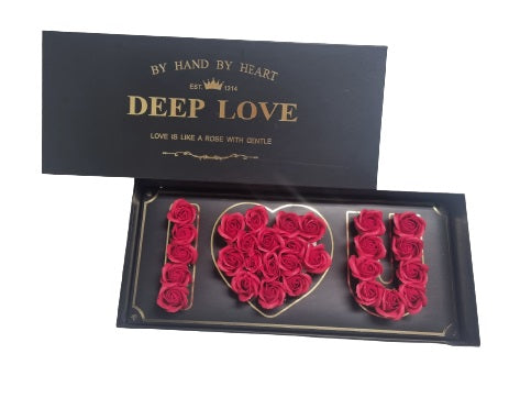 Rozen Flowerbox I love You - Black box Deluxe
