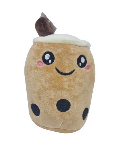 Bubble Tea Pluche - 22 cm -Bruin Kleur