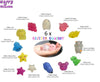Mochi mochies squishie 12 stuks glitter en normaal