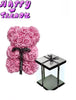 Rozen Beer 25 cm Roze In GiftBox