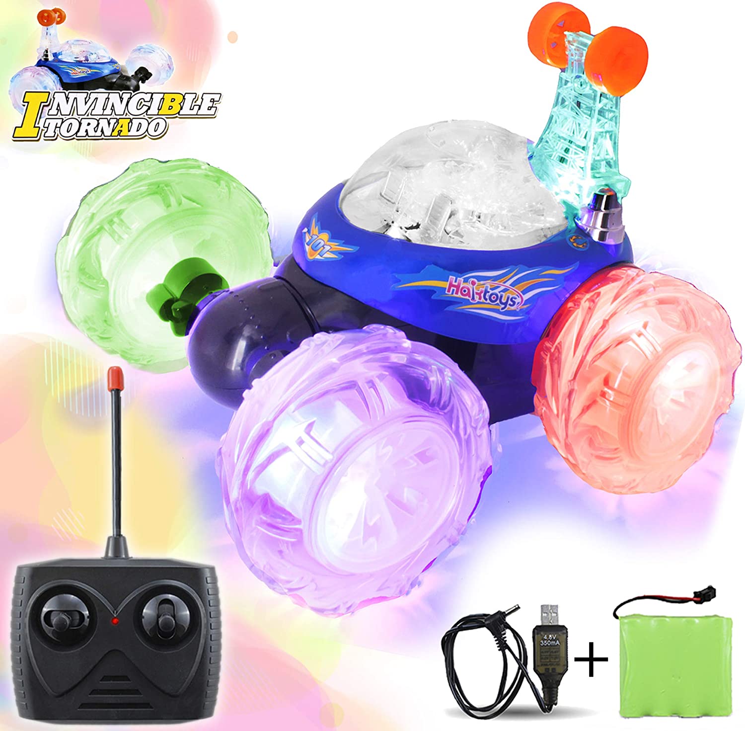 RC Auto Stunt 360 light sound Rood