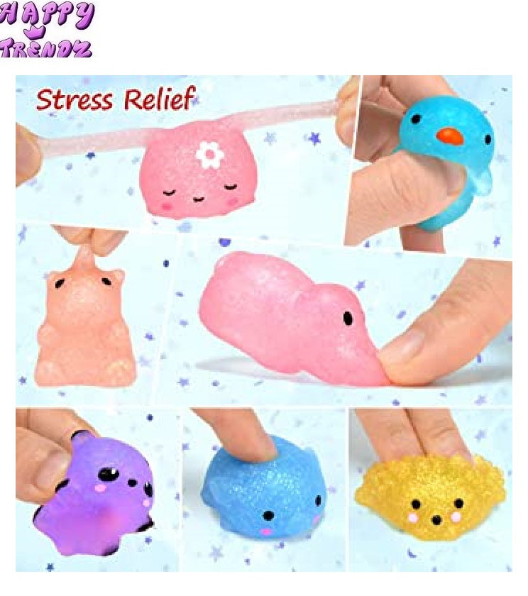 Mochi mochies squishie 12 stuks glitter en normaal