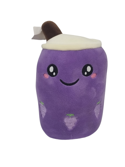 Bubble Tea Pluche - 22 cm - Paars Kleur