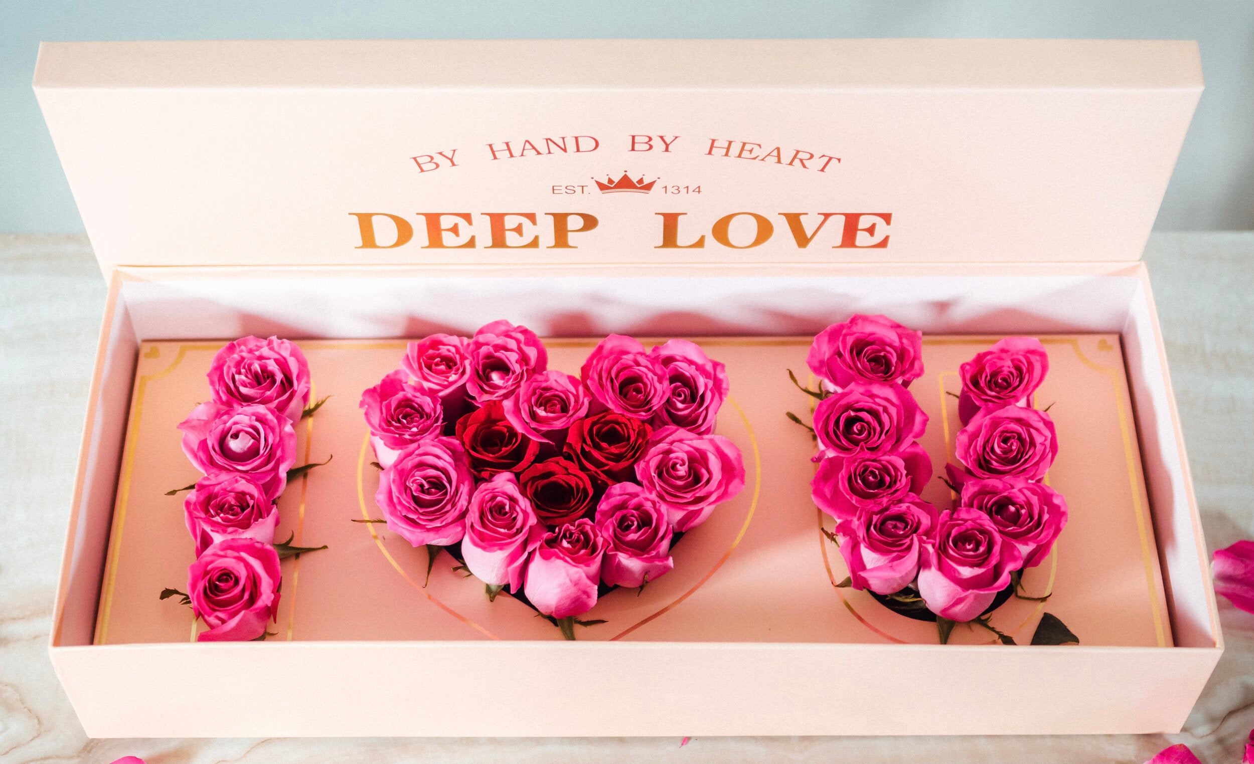 Rozen Flowerbox I love You - White Box Deluxe