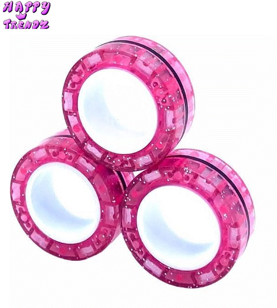 Roze Glitter Magneetringen